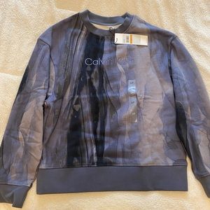 NWT Calvin Klein drip dye pullover